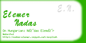 elemer nadas business card